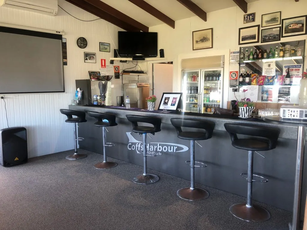 The Aero Club clubhouse bar