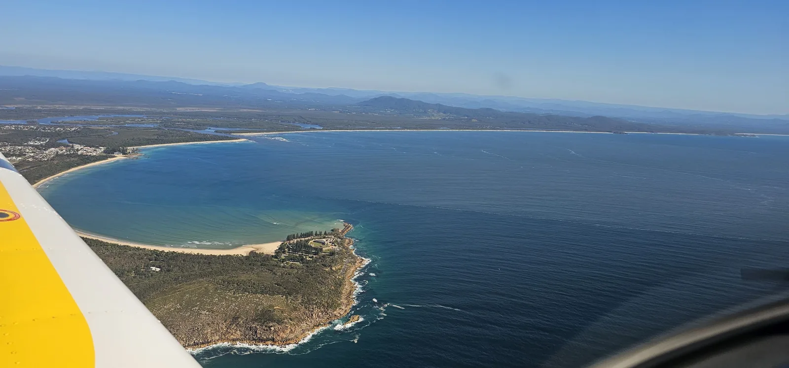 Coffs Coast seen from a club aircraft
