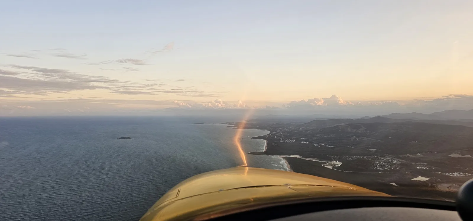 Late afternoon view from a club aircraft